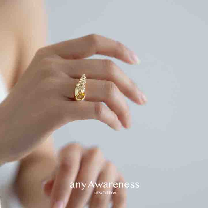 "Seafarer's Diary" series of open-ended zircon-set rings