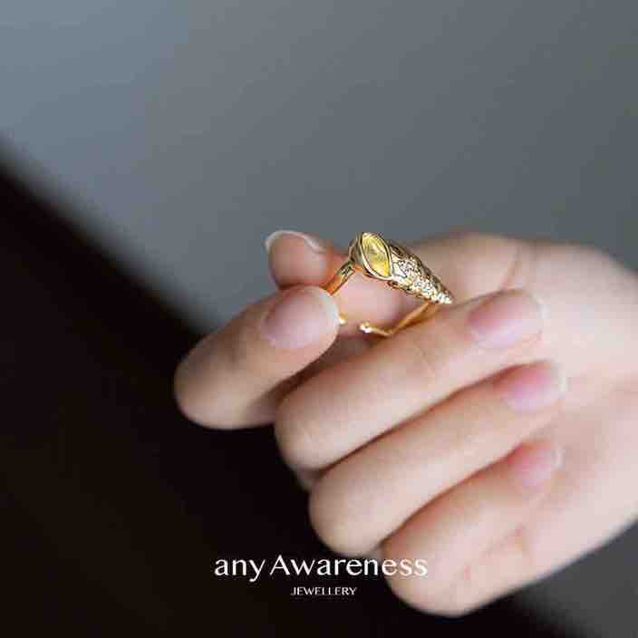 "Seafarer's Diary" series of open-ended zircon-set rings